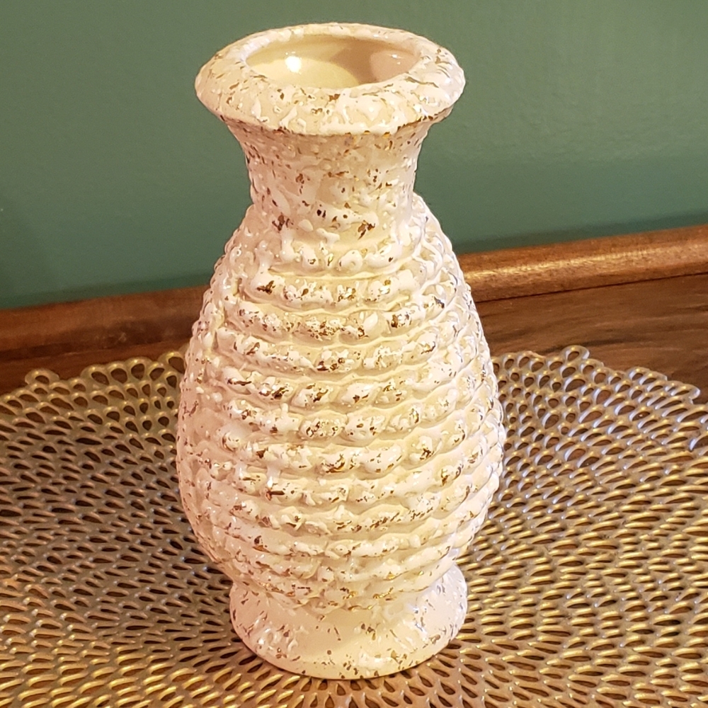 Ivory and Gold Vase